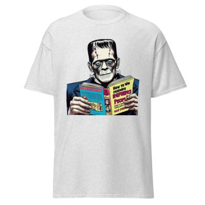 Frankenstein Loves Books T-Shirt - Image 18