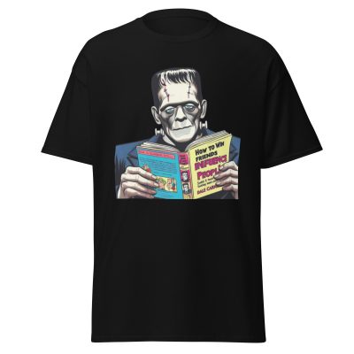 Frankenstein Loves Books T-Shirt - Image 3