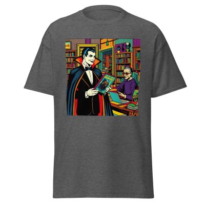 Dracula Loves Books T-Shirt - Image 7