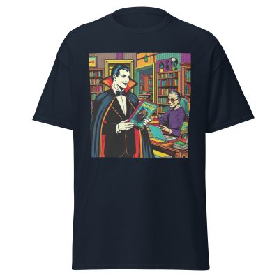 Dracula Loves Books T-Shirt - Image 4