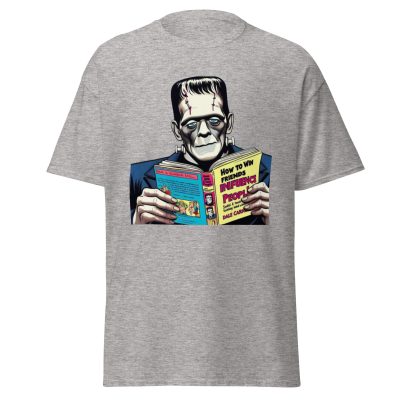 Frankenstein Loves Books T-Shirt - Image 15