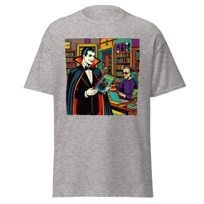 Dracula Loves Books T-Shirt - Image 15