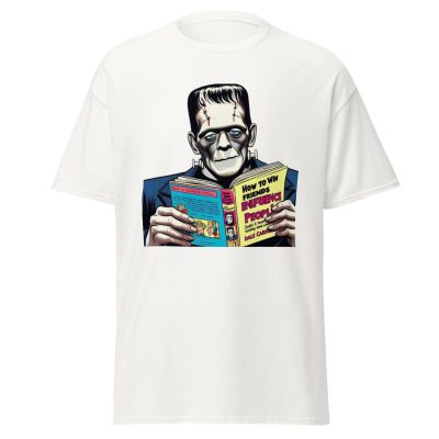 Frankenstein Loves Books T-Shirt - Image 19