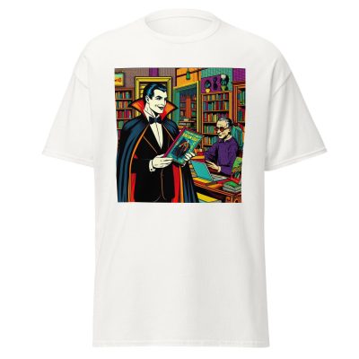 Dracula Loves Books T-Shirt - Image 19